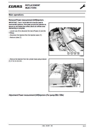 Claas Celtis 456 repair manual (sn. 0700100 - 0799999)