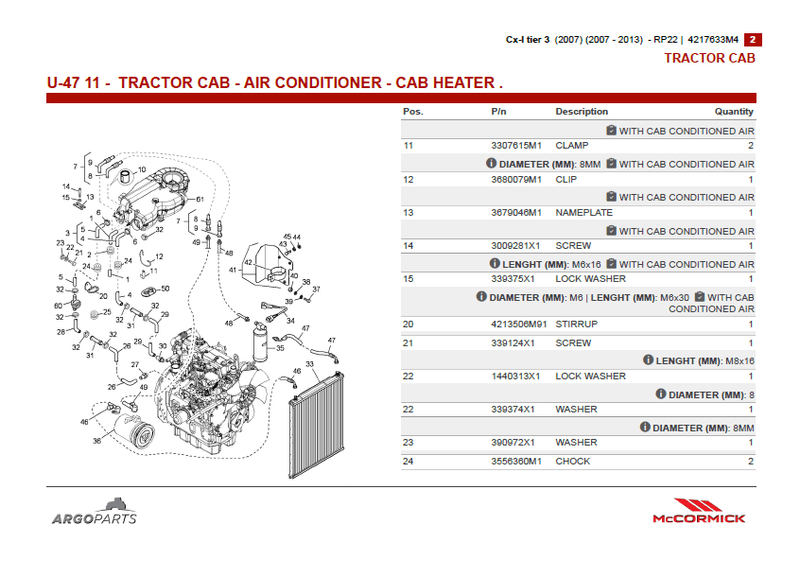 McCormick CX70L Parts Catalog PDF | 2007 - 2013 | Tier3