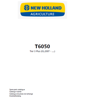 New Holland T6050 Tier3 Plus parts catalog