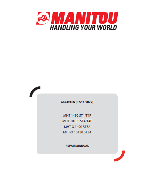 Manitou MHT10130 129M ST4 S1 repair manual