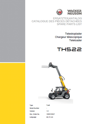 Wacker Neuson TH522 parts catalog (type TL48)