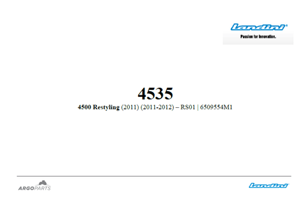 Landini 4535 parts catalog