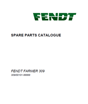 Fendt Farmer 309 parts catalog  (sn. 309/00101 - 99999) 