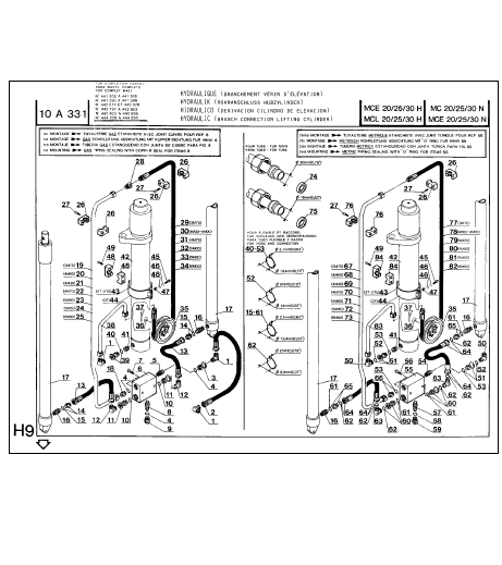 Manitou MCE25H parts catalog