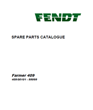 Fendt Farmer 409 parts catalog  (sn. 409/00101 - 99999) 