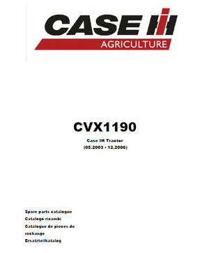 Case CVX1190 parts catalog