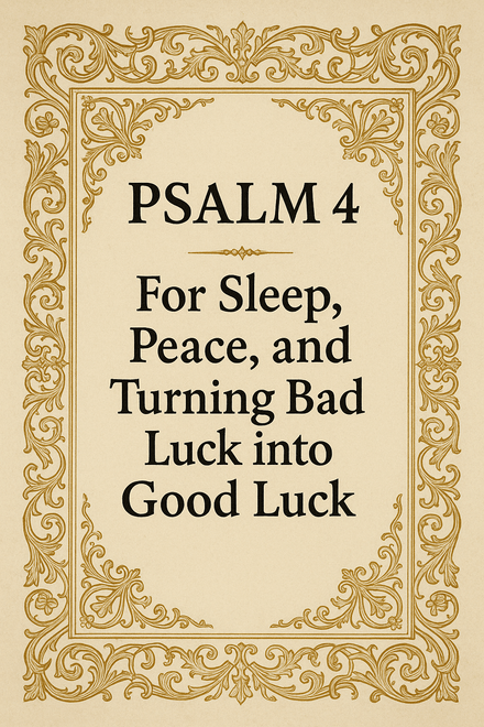 Unlock the Ancient Power of Psalm 4 for Sleep, Peace &amp; Good Luck