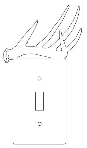 Antler shed single switch cover Pattern