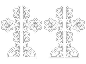 Flower tree cross 4 Pattern