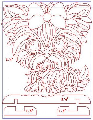 Yorkie Intarsia pattern