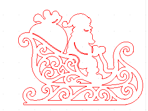 Santa sled pattern