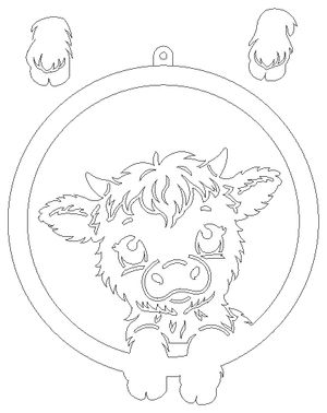 Highland cow 2 Pattern