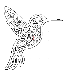 Filligree Hummingbirds with flowers Patterns 2 ea
