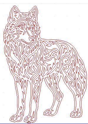 Wolf Standing Pattern