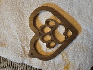 Heart paw charm pattern