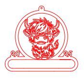 Highland cow 1 ornament