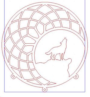 Wolf howling dream catcher Pattern