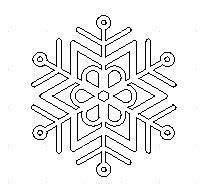Snowflake Ornament Pattern 2 ea