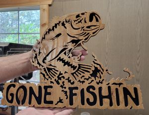 Gone Fishing sign