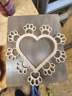 Heart with paws Pattern