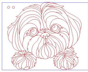 Shih tzu Intarsia Pattern