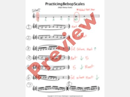 Practicing Major Bebop Scale PDF | TBT Masterclass #7