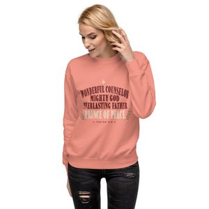 Prince of Peace Isaiah 9:6 Women's Crewneck – Dusty Rose