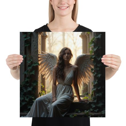 An Angel Bathed in Golden Light