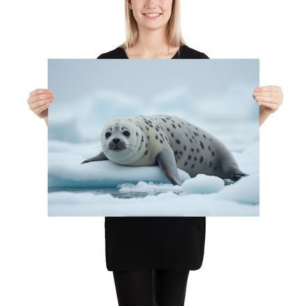 Arctic Rest: Spotted Seal on Ice