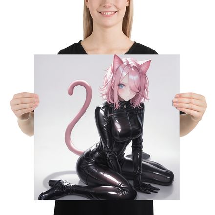  Pink-Haired Feline Femme