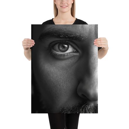 The Depths of Gaze: A Monochrome Eye