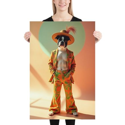 Boston Terrier&#x27;s Retro Chic