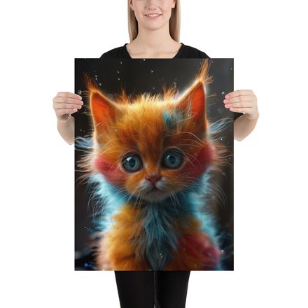 Rainbow Kitten: Big-Eyed Charm