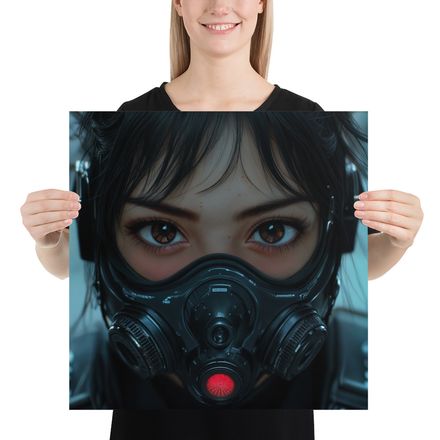 Cyberpunk Gaze: Masked Enigma
