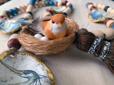 Experience Coastal Magic with our Oyster Shell Nesting Garland