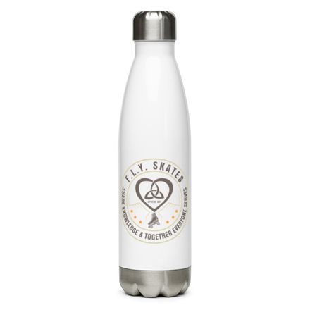 FS White Stainless Steel Water Bottle
