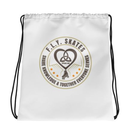 FS White Drawstring Bag
