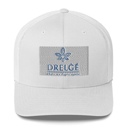 Drelġé White Trucker Hat (embroidery)