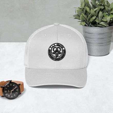 FS White Retro Trucker Hat w/Black Logo