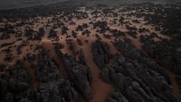 Libya&#x27;s Unique Rock Formations Aerial