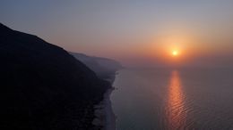 Sunset on Somalia's Rugged Coast
