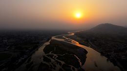 Jalalabad River During Sunset Afghanistan