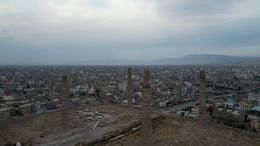 Aerial of Herat&#x27;s Minarets Afghanistan