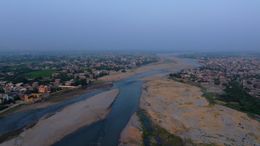 Aerial of Jalalabad&#x27;s River