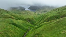 Green Mountainside &amp; Coast in Alaska