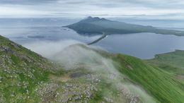 Misty Coastline in Adak Alaska