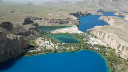 Aerial of Band E Amir National Park