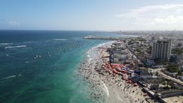 Aerial View of Mogadishu Beach in Somalia