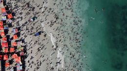 Aerial of Liido Beach in Somalia