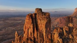 Abuna Yemata Church in Ethiopia during Sunset